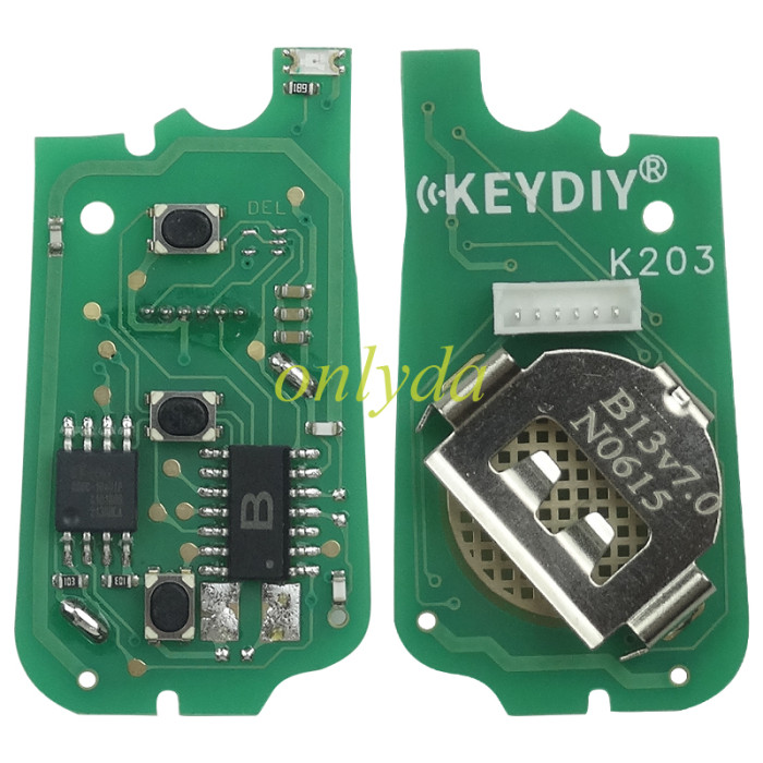 KeyDIY Brand 2+1 button remote key B13-2+1