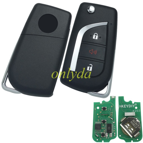 KeyDIY Brand 2+1 button remote key B13-2+1