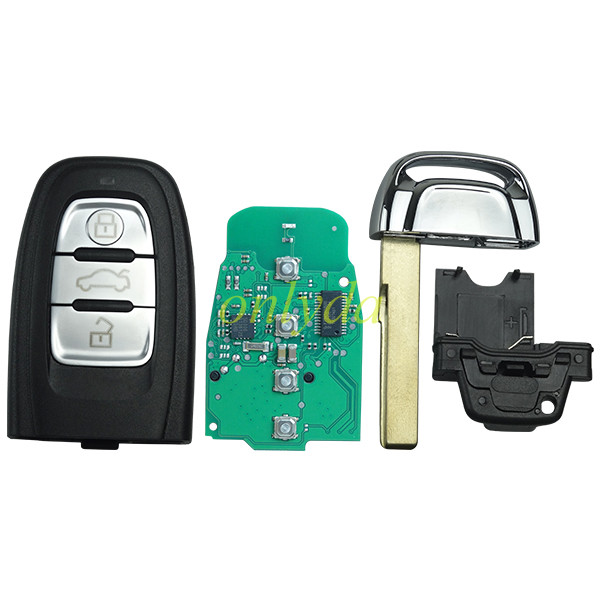 For Audi 3 button keyless remote key Audi A6, A8, Q3,Q5,Q7,  NXP  FCF7945AC1500 CMK008 05 Tn61638