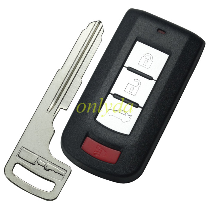 For  Mitsubishi 3+1  button keyless smart remote key with 315mhz & PCF7952 / HITAG 2  /46 chip  FCC : OUC644M