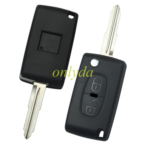 For  Peugeot 2 button remote key shell with MIT11R Blade
