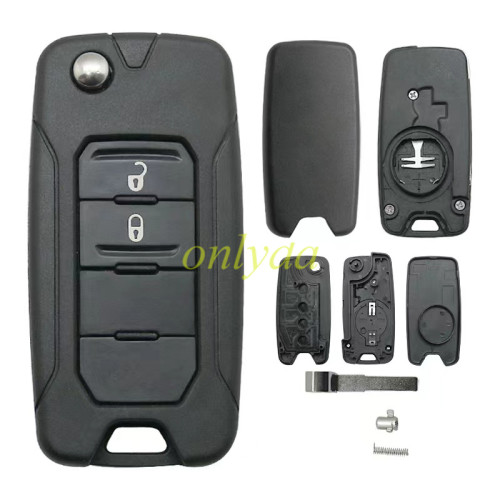 For Jeep 2 button remote key shell with logo