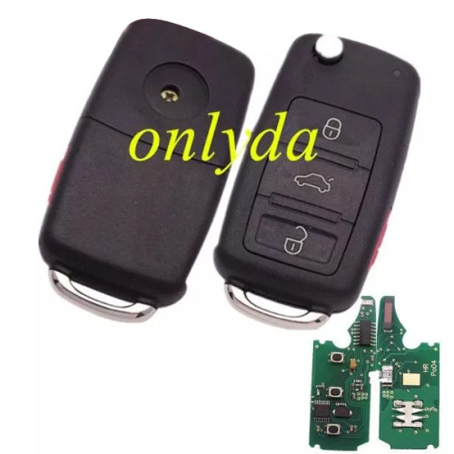 For Audi A3 3+1 button remote key with 434mhz  use in model 4E0837220