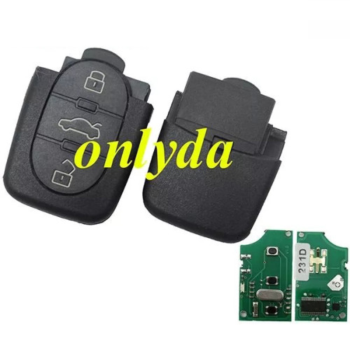 For Audi TT A3 PN:4DO837231D 3 button remote key 434mhz