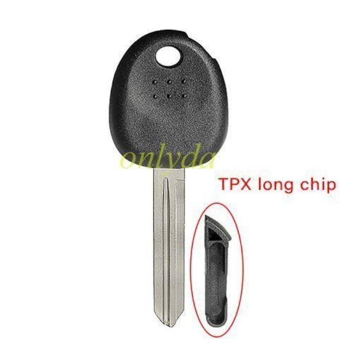 For Hyundai transponder key blank with left blade (can put TPX long chip）