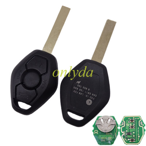 For BMW EWS SystermBMW EWS Systerm 3 button remote key ,with 2 track blade （with 315mhz/434mhz  frequency,  has 7935 chip ) 3 button remote key ,with 2 track blade