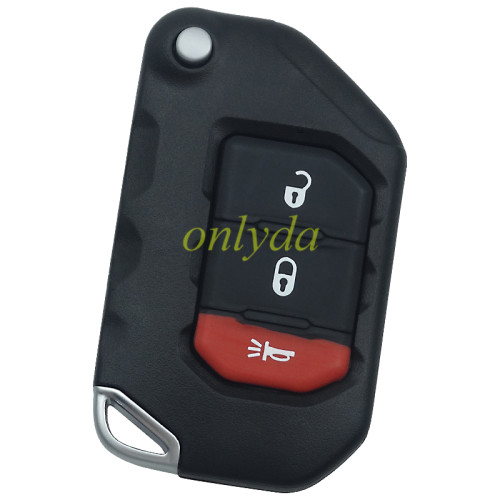 2018-2021 For Jeep Wrangler / 2+1 Button Smart Flip Key 433.92MHz ASK PCF7939M / HITAG AES / 4A CHIP PN: 68416782AA /  FCC ID: OHT1130261