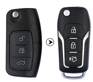 For Ford 3 button  upgrade remote key blank 