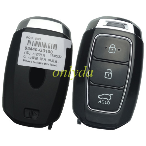 OEM Hyundai 3 button smart keyless remote key with 434mhz 8A chip Proximity Key FCCID : 95440-G3100 PN number : SYEC3F0B1608