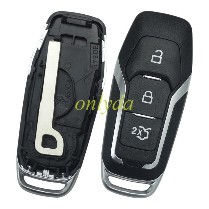 For Ford-B64C Ford 3 button remote key shell with Hu101 blade with logo