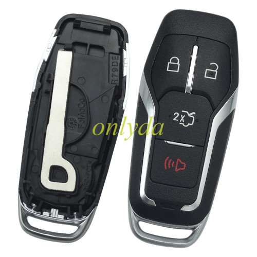 For Ford 3+1 button remote key shell with Hu101 blade with logo