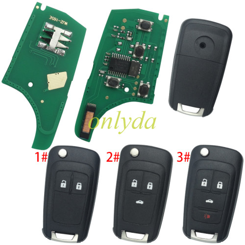 For Opel Astra J aftermarket 2 button remote key with 434mhz  5WK50079 46 chip (HITA G2) for Buick 2015+