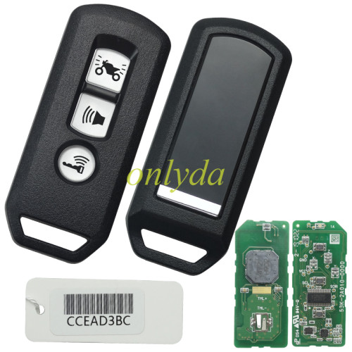 For Honda motor 3 button  smart remote K77 / K97 / K29  433MHZ with 47chip OEM PCB with aftermarket case