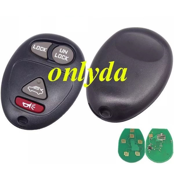 For Buick 3+1 Button remote key with FCCID L2C0007T-315mhz