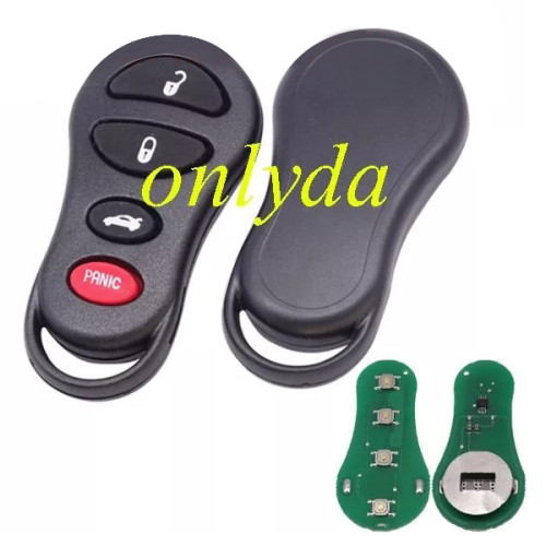 For Chrysler remote Control  4 buttons with 315mhz/433MHZ we have two model;  FCCID-- GQ43VT9T FCCID-- GQ43VT17T You need  choose the FCCID