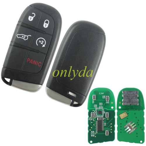 For Jeep 5 button smart key with 434mhz with 4a chip Jeep Compass  included SIP22 key blade FCC:M3N-40821302