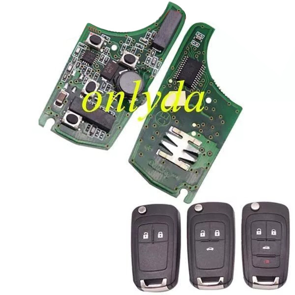 For Chevrolet smart keyless remote 7946 chip-433MHZ/315MHZ  2;3;3+1button, please choose the key shell