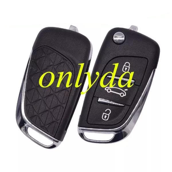 For Citroen DS  3 button remote key with 434mhz FSK model  with PCF7941 chip HELLA 5FA010 354-10 9805939580 00 CMIID2014DJ0339 Original PCB+  aftermarket shell