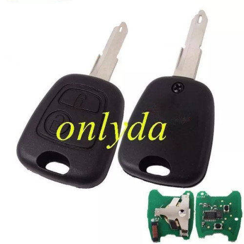 For Citreon remote key  with two buttons with 46 chip &206 blade