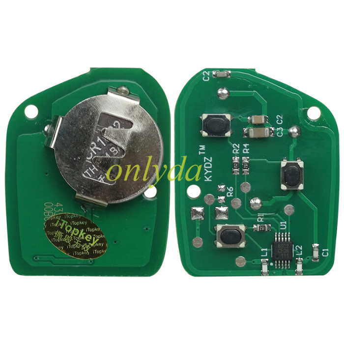For FORD Mondeo 4D Remote key 4D60 Glass chip 3 Button with 315mhz and 434mhz（please choose the frequency)）