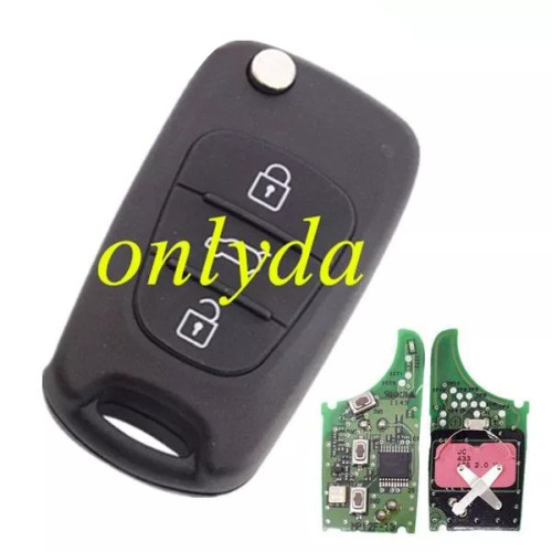 For 3 button remote key 434mhz  FSK with OEM PCB and after market key shell