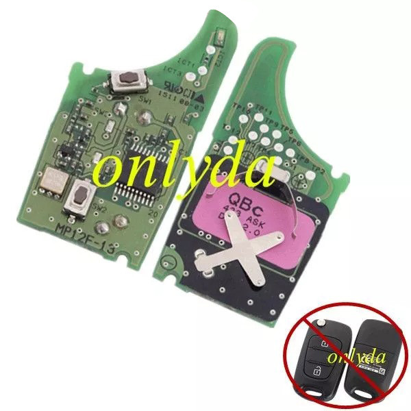 For OEM  K2 2 button remote key with 434mhz ASK PCB only