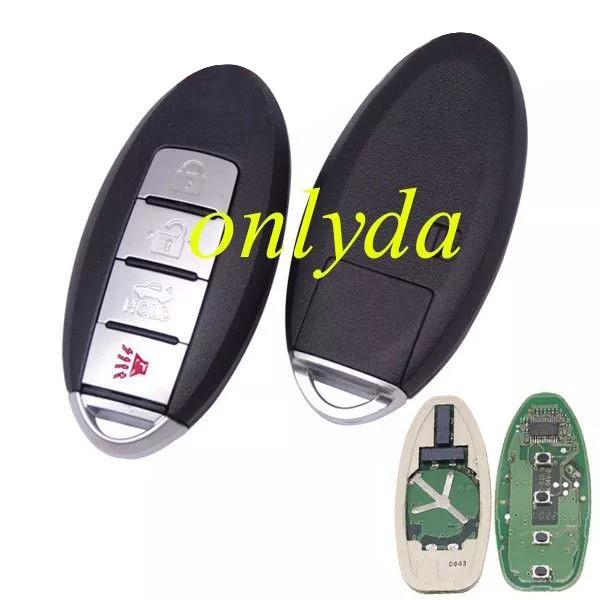 For  Infinite keyless 4 button remote key with 434mhz with pcf 7952 chip