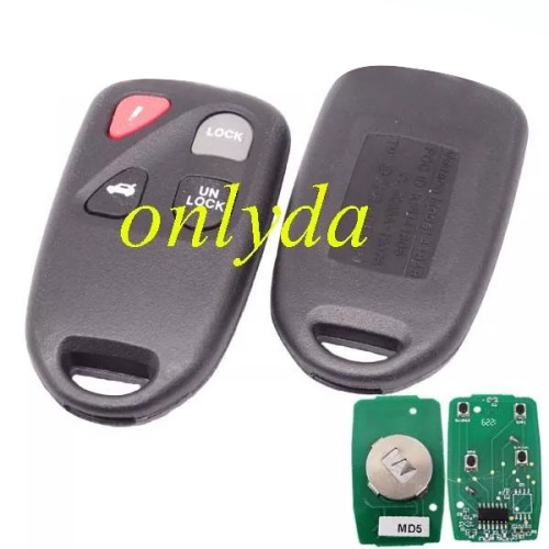 For Mazda 5 3+1 button remote key  with 313.8MHZ  KPU41805
