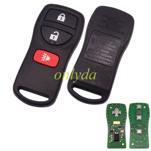 For  OEM Nissan 2+1 button remote key with 315mhz  A2C81495000 CMIT ID: 2012DJ4902 CCAE: 12LP084AT4  A2C81494900 CMIIT ID:2012DJ4903  FCCID : KR5A2C81494900 CCAE12LLP0840T2  ch