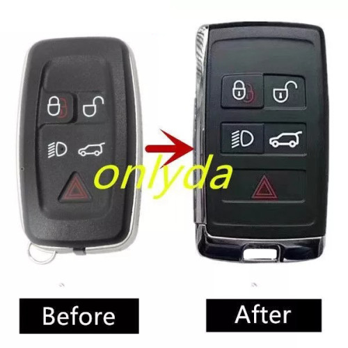 For Landrover keyless 5 button remote key with 315/433.92mhz PCF 7953 chip