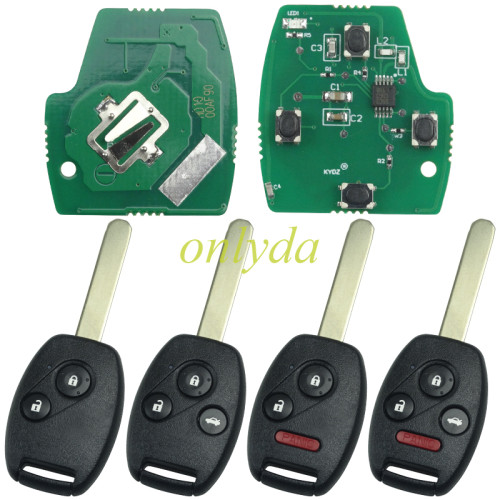 For Honda Accord remote key with 313.8mhz /315Mhz/ 433Mhz  adjustable frequency FCCID:OUCG8D-380H-A chip ：ID13 2005 - 2006 Honda CR-V