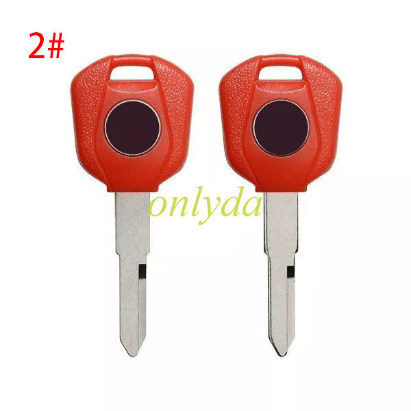 For Honda-Motor bike key blank with left blade,can choose the color ，Black Red Blue