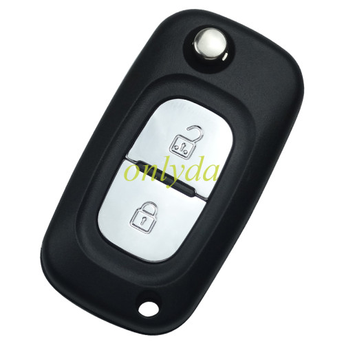 For Renault 2 button remote key blank with VA2 blade with Lo or without Lo