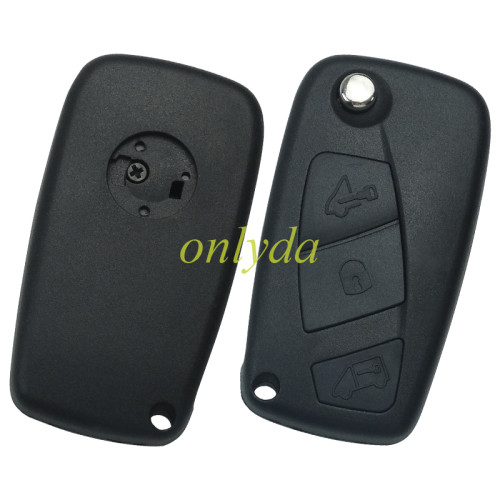 For Fiat 3 button remote key blank black one