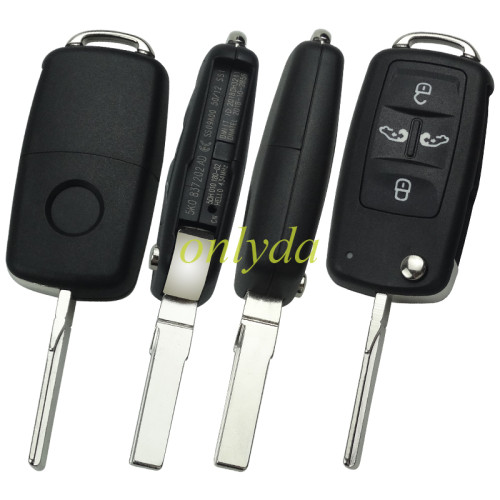 For VW 4 button remote key blank