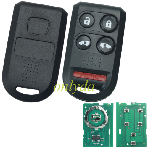 For Honda 4+1 button remote key  313.8mhz for Honda Odyssey 2005-2010FCC ID: OUCG8D-399H-AP/N: 72147-SHJ-A21