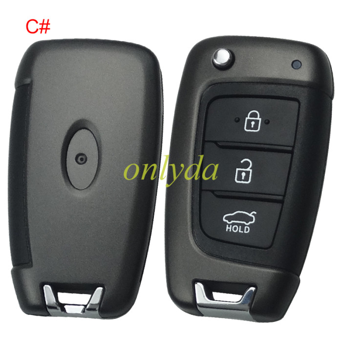 For Hyundai 3 /4 button remote key blank(please choose the button)