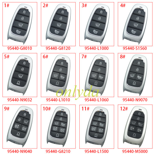 OEM Smart Key for Hyundai Grandeur Buttons:7 / Frequency:433MHz / Transponder:HITAG 3/NCF 29A / Part No: 95440-G8210/ Keyless Go / Automatic Start