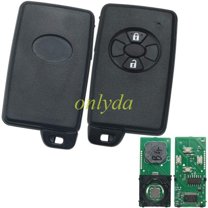 aftermarket Toyota Corolla,Yaris ，Auris RAV4 2006+ smart card, 2 button remote key with 433.92mhz  312Mhz 314Mhz 315Mhz B51EA  P1 D4 4D-71 chip  89904-52071