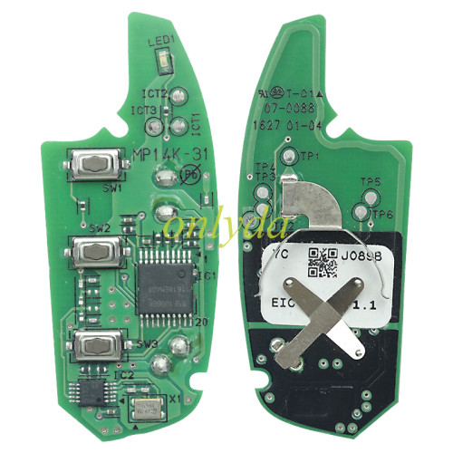 For OEM Hyundai 3 button remote key with 434mhz MP14-31