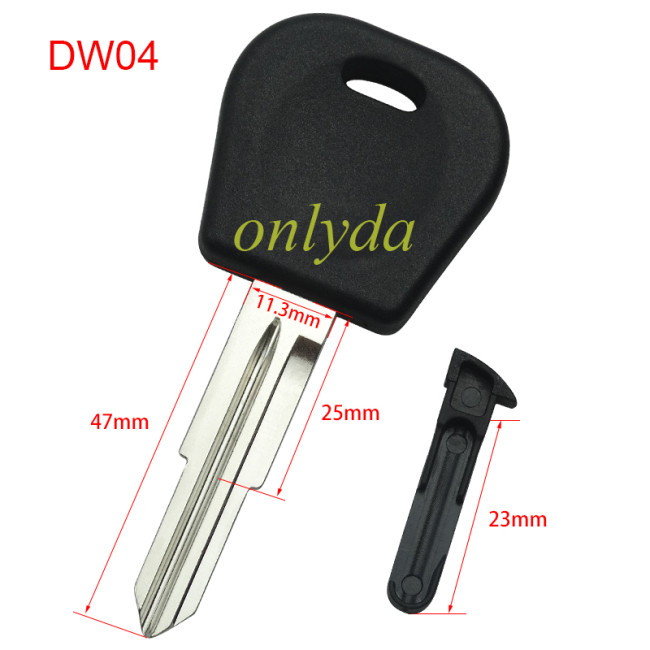 For Daewoo transponder  key blank