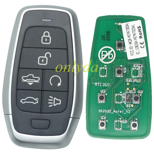 For AUTEL MAXIIM IKEY Standard Style IKEYAT006AL 6 Buttons Independent Smart Key (Air Suspension/ Remote Start)