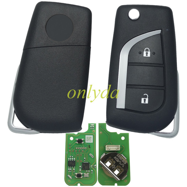 XHORSE XKTO01EN For Toyota Style 2 button Wire Universal Remote Key