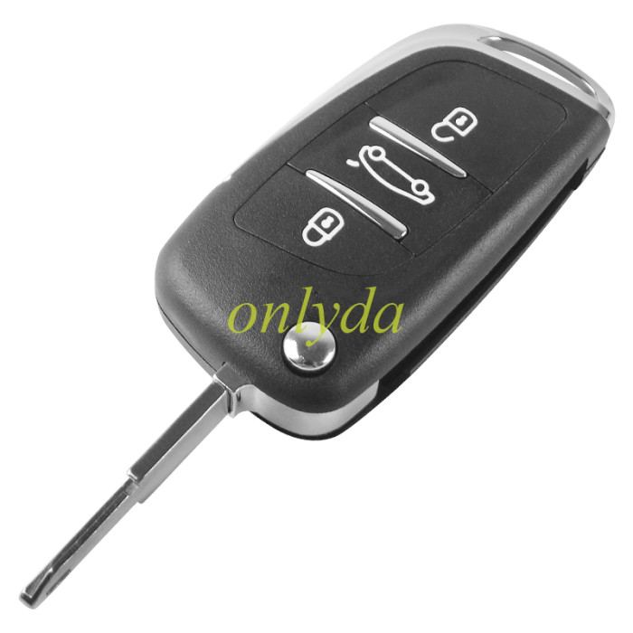 modified  peugeot replacement key shell with 3 button with NE73 blade（please choose the logo）