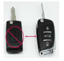 modified  peugeot replacement key shell with 3 button with NE73 blade（please choose the logo）