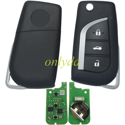 For XHORSE XKTO00EN  Toyota Style 3 button Wire Universal Remote Key