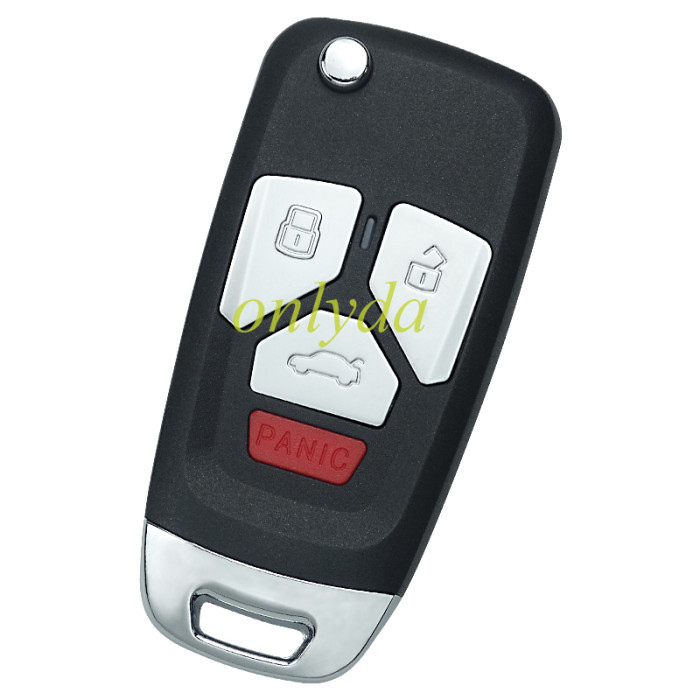 For Xhorse VVDI   Audi Type Universal Remote Flip Key 3+1 Buttons Wireless XNAU02EN