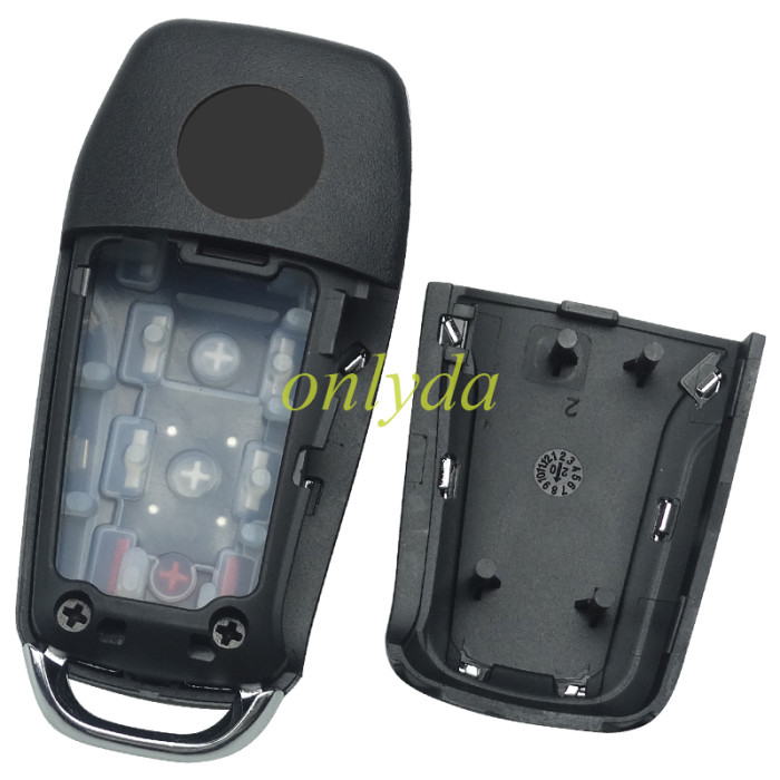 For Xhorse VVDI Key Tool VVDI2 Flip Remote Key 3+1 Buttons d Type with Super Transponder XEFO01EN