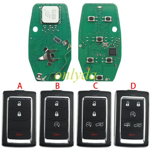 Smart Key For  2021 Jeep Wagoneer 433MHz ASK NCF29A1M / HITAG AES / 4A CHIP A3C0085150200 FCC ID: M3NWXF0B1 IC: 7812A-WXF0B1 P/N: 68377534AB