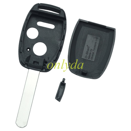 For Honda upgrade 2+1 buttons remote key shell（With chip slot place)